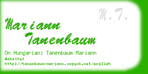 mariann tanenbaum business card